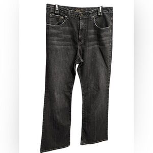 Black Wash Wide Leg Flare Denim Jeans